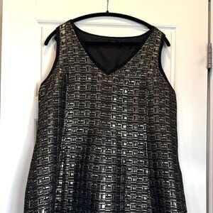 Kate Spade Saturday Gold Metallic Cocktail Dress